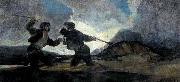 Francisco de goya y Lucientes Duel with Cudgels Germany oil painting artist